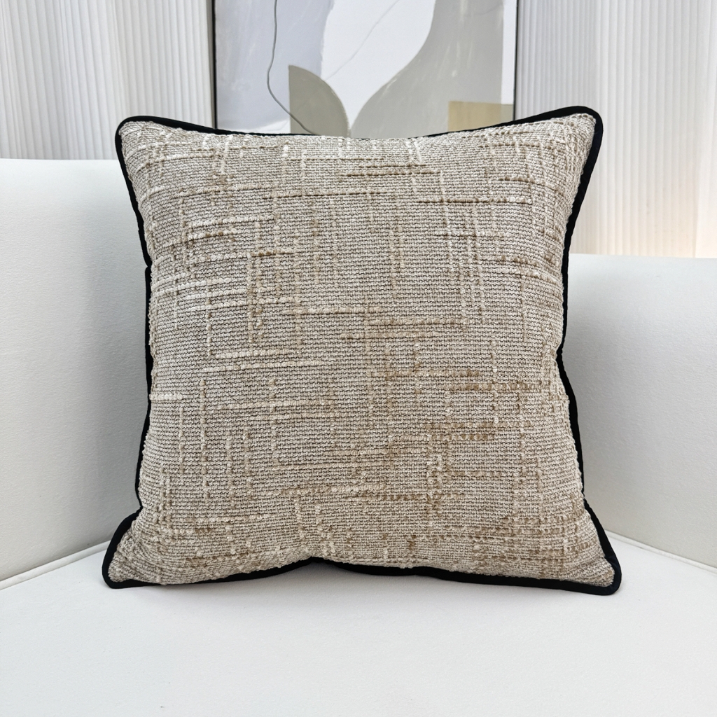 91家纺网 家纺一手货源 找家纺 （总）爱家居 2025新款纯色加厚雪尼尔纹理抱枕轻奢家居靠垫沙发床头靠包枕可拆洗