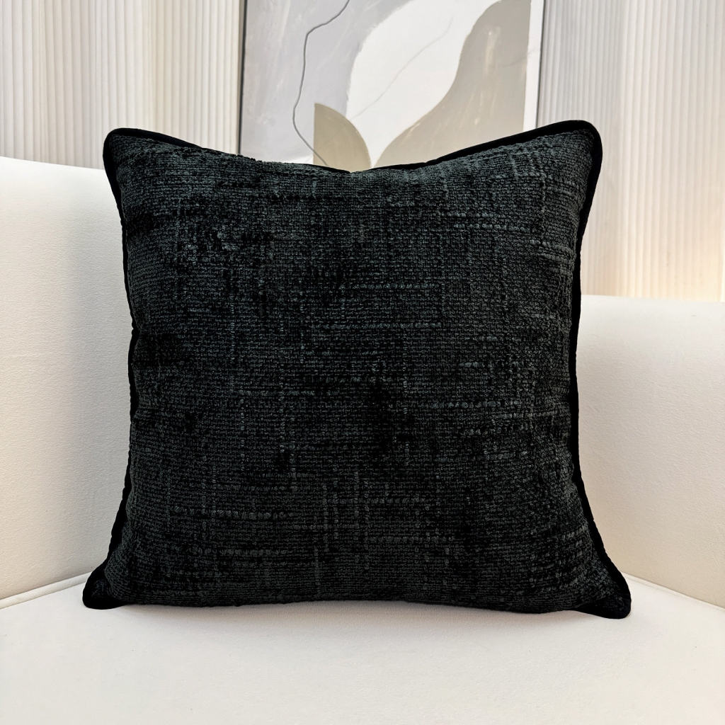 91家纺网 家纺一手货源 找家纺 （总）爱家居 2025新款纯色加厚雪尼尔纹理抱枕轻奢家居靠垫沙发床头靠包枕可拆洗