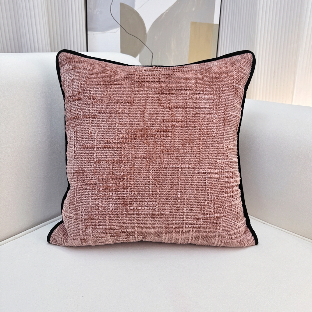 91家纺网 家纺一手货源 找家纺 （总）爱家居 2025新款纯色加厚雪尼尔纹理抱枕轻奢家居靠垫沙发床头靠包枕可拆洗