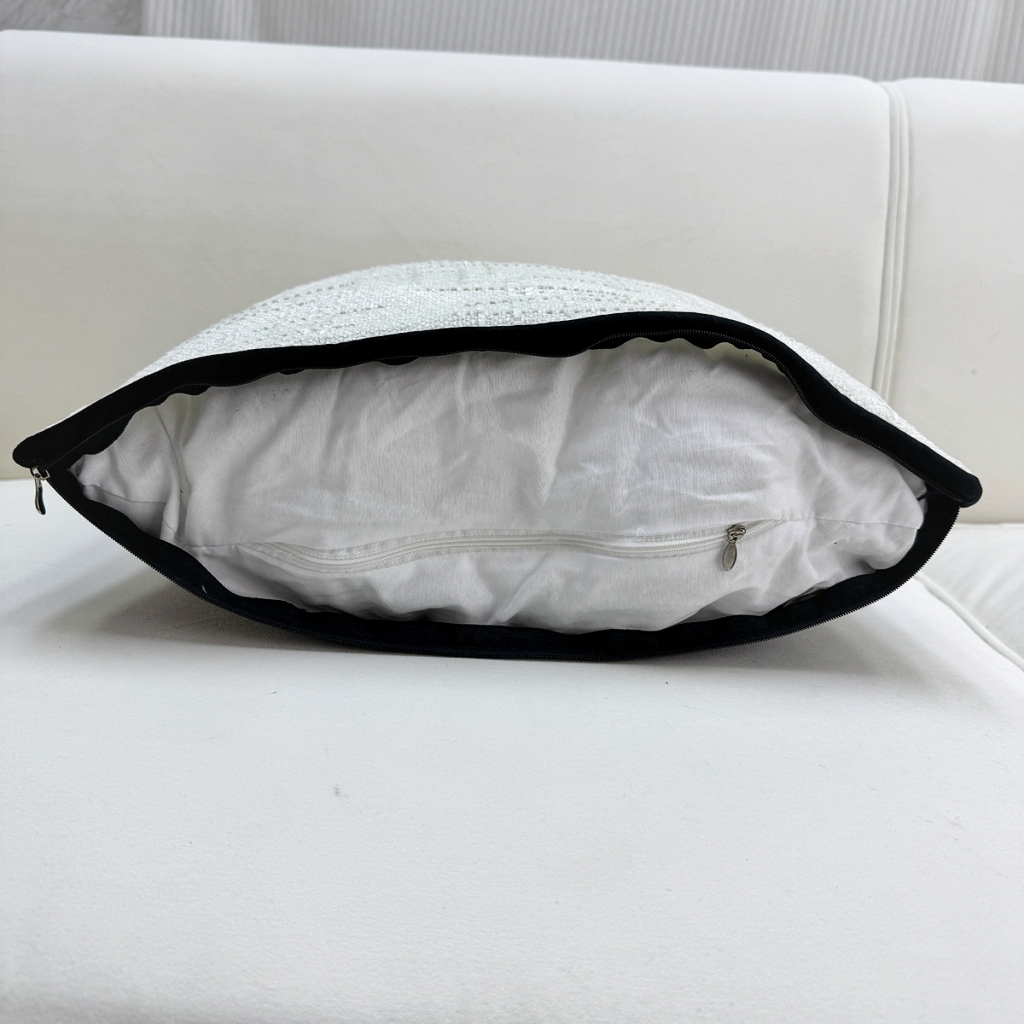 91家纺网 家纺一手货源 找家纺 爱家居 2025新款纯色加厚雪尼尔纹理抱枕轻奢家居靠垫沙发床头靠包枕可拆洗 轻奢雪尼尔—白色