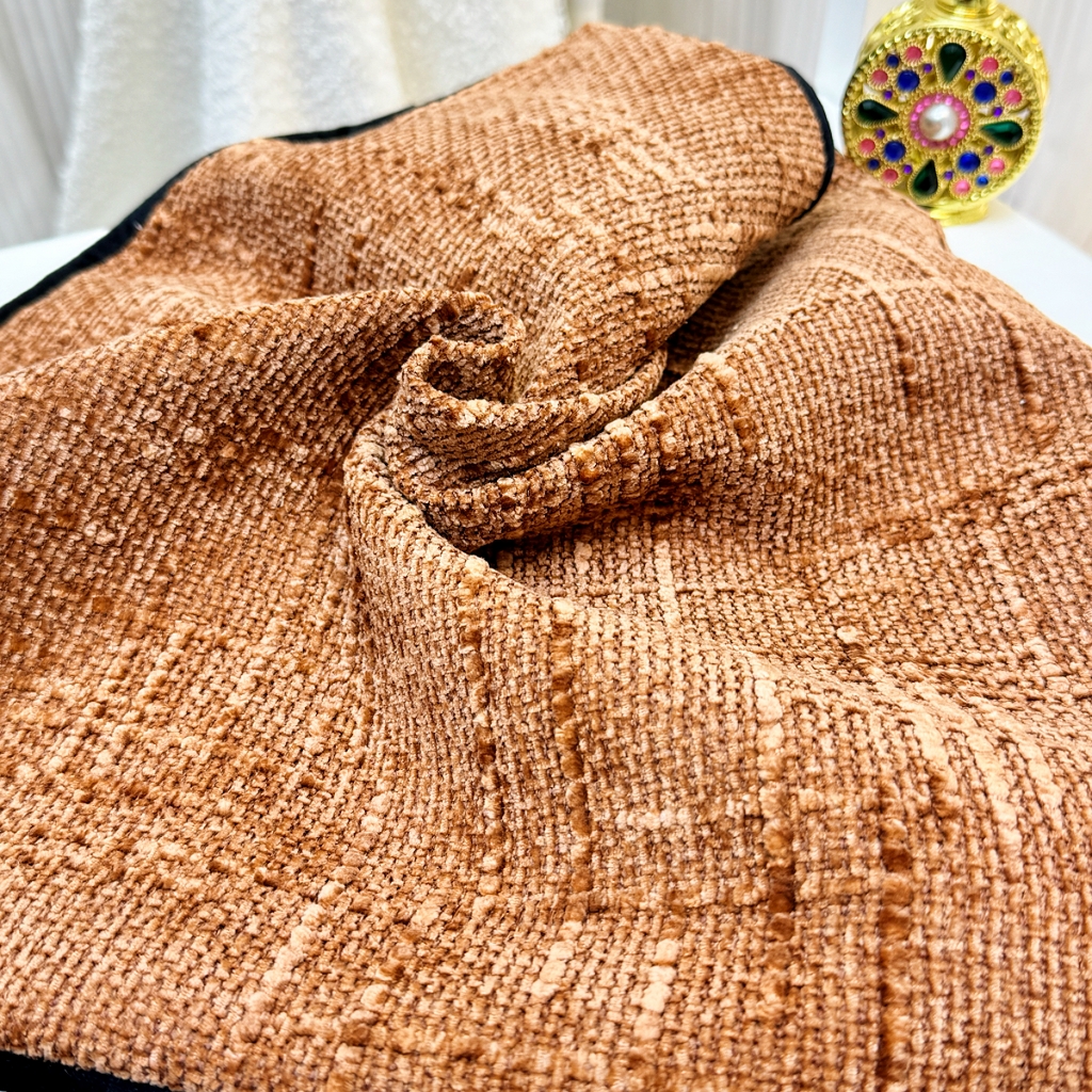 91家纺网 家纺一手货源 找家纺 爱家居 2025新款纯色加厚雪尼尔纹理抱枕轻奢家居靠垫沙发床头靠包枕可拆洗 轻奢雪尼尔—橘