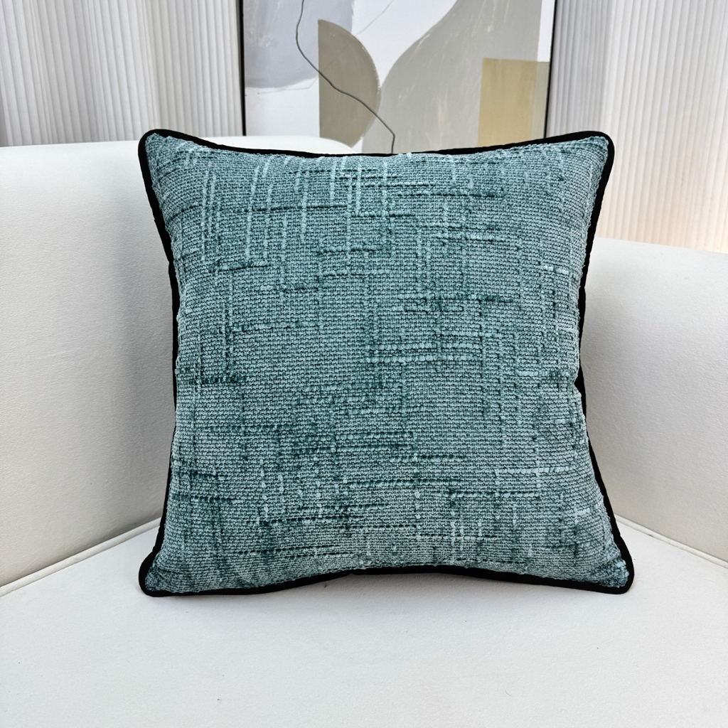 91家纺网 家纺一手货源 找家纺 爱家居 2025新款纯色加厚雪尼尔纹理抱枕轻奢家居靠垫沙发床头靠包枕可拆洗 轻奢雪尼尔—蓝色