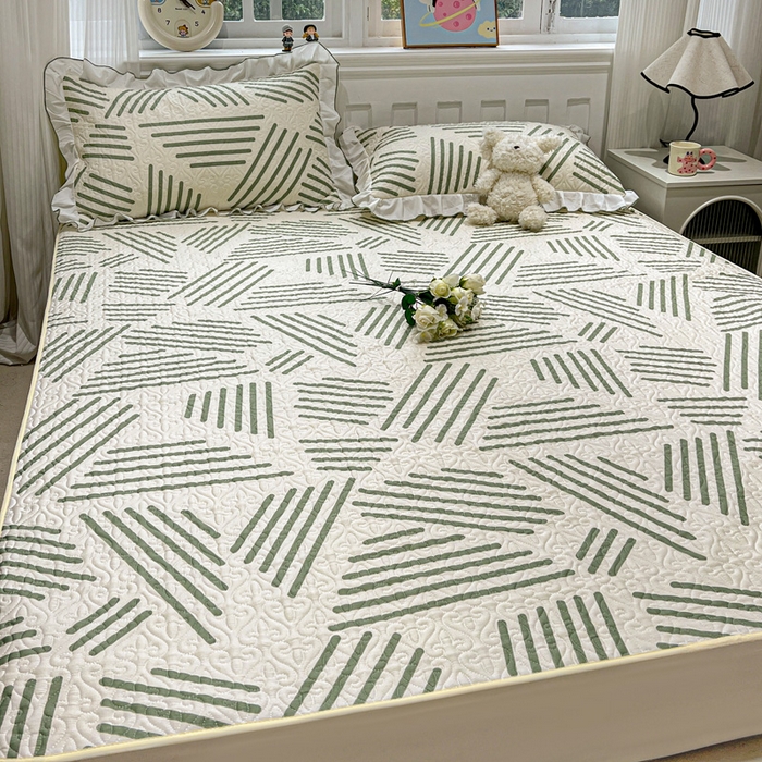 91家纺网 家纺一手货源 找家纺 羽爱家纺 新款舒适可定制全棉防滑床盖软席伯克利