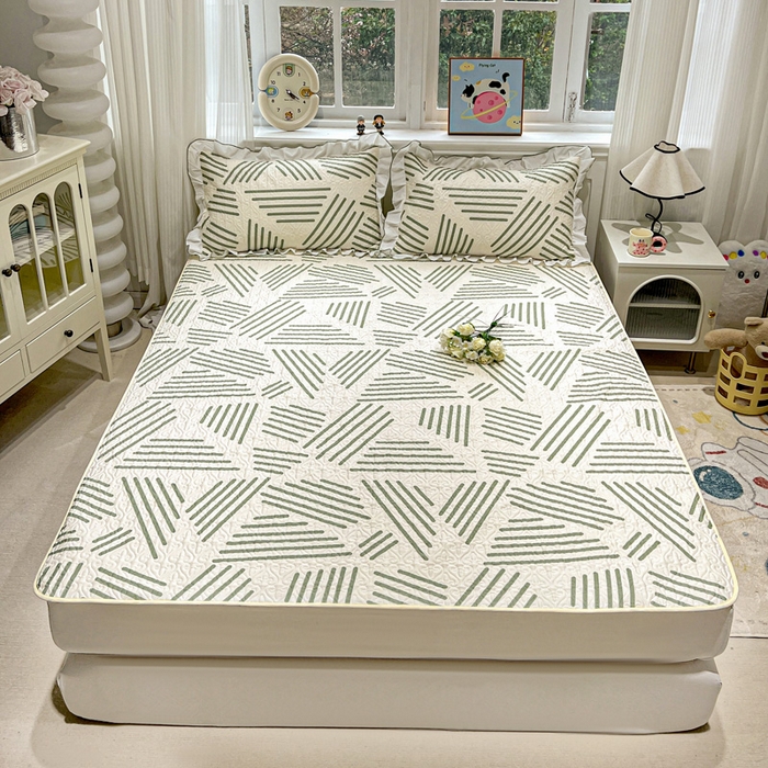 羽爱家纺 新款舒适可定制全棉防滑床盖软席伯克利