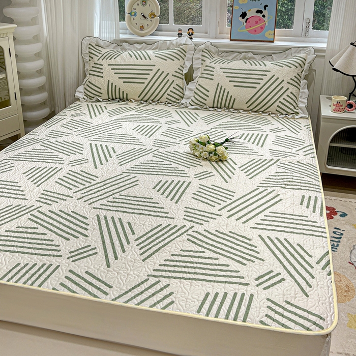 91家纺网 家纺一手货源 找家纺 羽爱家纺 新款舒适可定制全棉防滑床盖软席伯克利