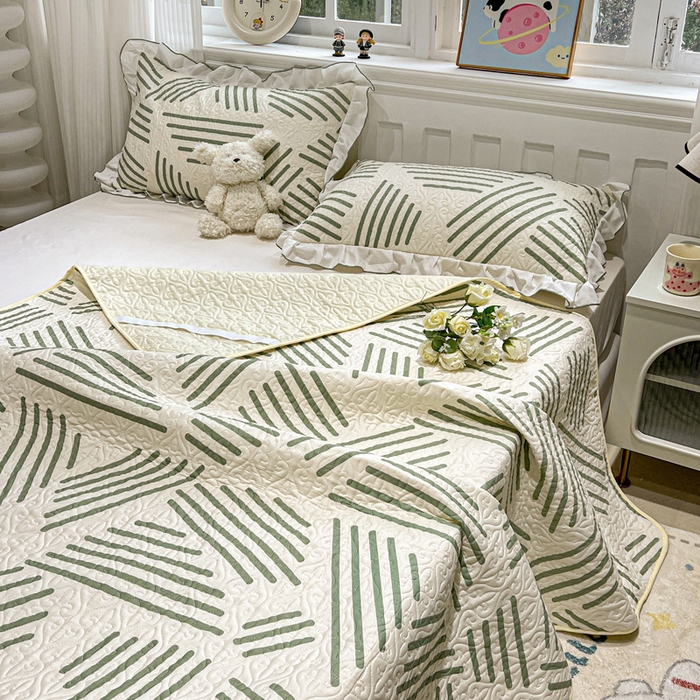 91家纺网 家纺一手货源 找家纺 羽爱家纺 新款舒适可定制全棉防滑床盖软席伯克利