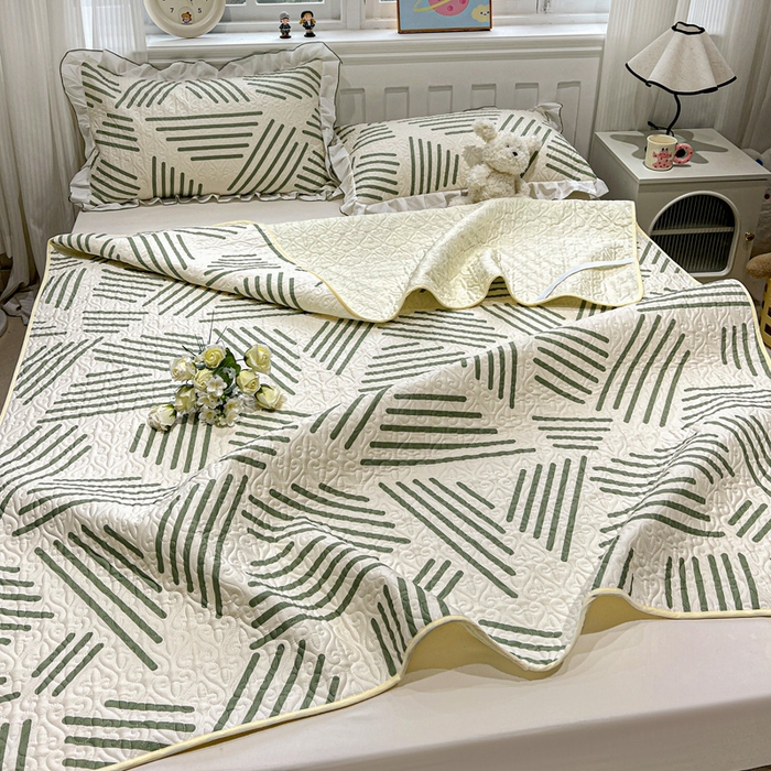 91家纺网 家纺一手货源 找家纺 羽爱家纺 新款舒适可定制全棉防滑床盖软席伯克利