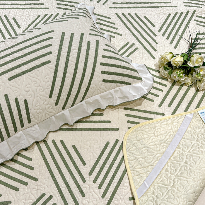 91家纺网 家纺一手货源 找家纺 羽爱家纺 新款舒适可定制全棉防滑床盖软席伯克利