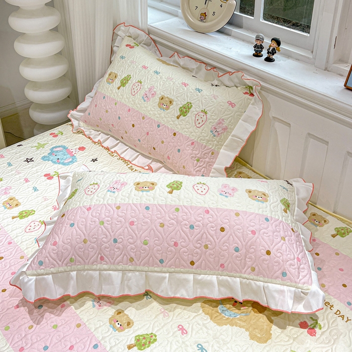 91家纺网 家纺一手货源 找家纺 羽爱家纺 2025新款舒适可定制全棉防滑床盖软席欢乐玩伴