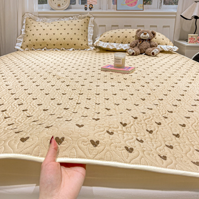 91家纺网 家纺一手货源 找家纺 羽爱家纺 2025新款舒适可定制全棉防滑床盖软席欢喜