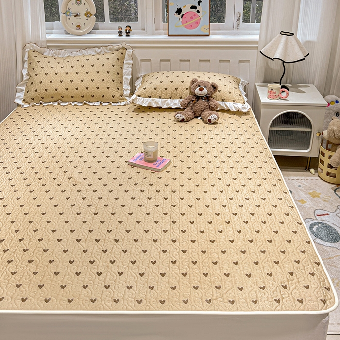 91家纺网 家纺一手货源 找家纺 羽爱家纺 2025新款舒适可定制全棉防滑床盖软席欢喜