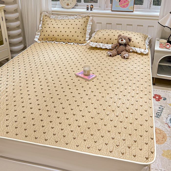 91家纺网 家纺一手货源 找家纺 羽爱家纺 2025新款舒适可定制全棉防滑床盖软席欢喜