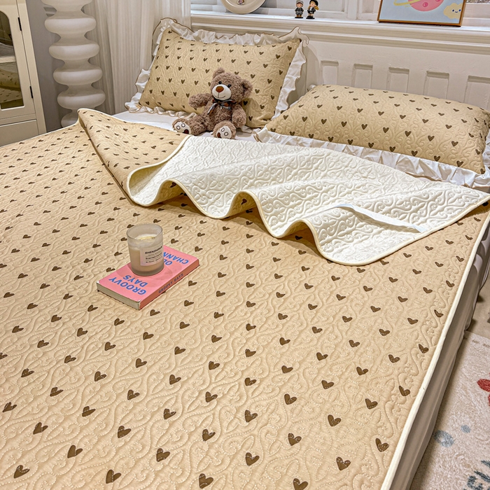 91家纺网 家纺一手货源 找家纺 羽爱家纺 2025新款舒适可定制全棉防滑床盖软席欢喜