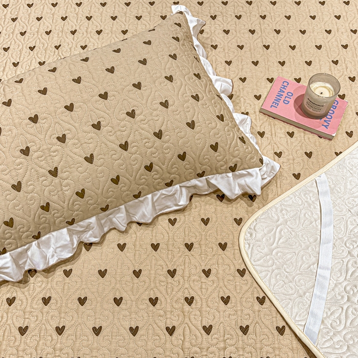 91家纺网 家纺一手货源 找家纺 羽爱家纺 2025新款舒适可定制全棉防滑床盖软席欢喜