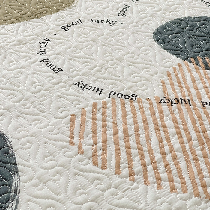 91家纺网 家纺一手货源 找家纺 羽爱家纺 2025新款舒适可定制全棉防滑床盖软席卡布奇诺