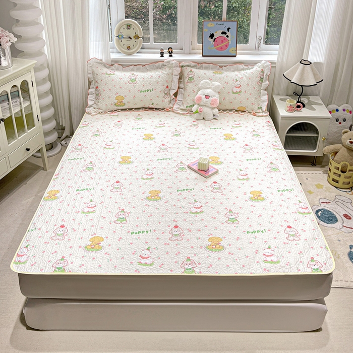 羽爱家纺 2025新款舒适可定制全棉防滑床盖软席可爱萌宠