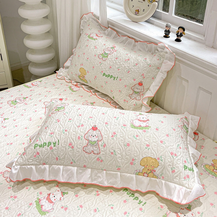 91家纺网 家纺一手货源 找家纺 羽爱家纺 2025新款舒适可定制全棉防滑床盖软席可爱萌宠