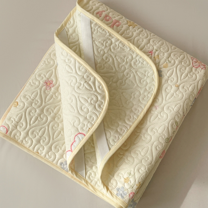 91家纺网 家纺一手货源 找家纺 羽爱家纺 2025新款舒适可定制全棉防滑床盖软席可爱喵