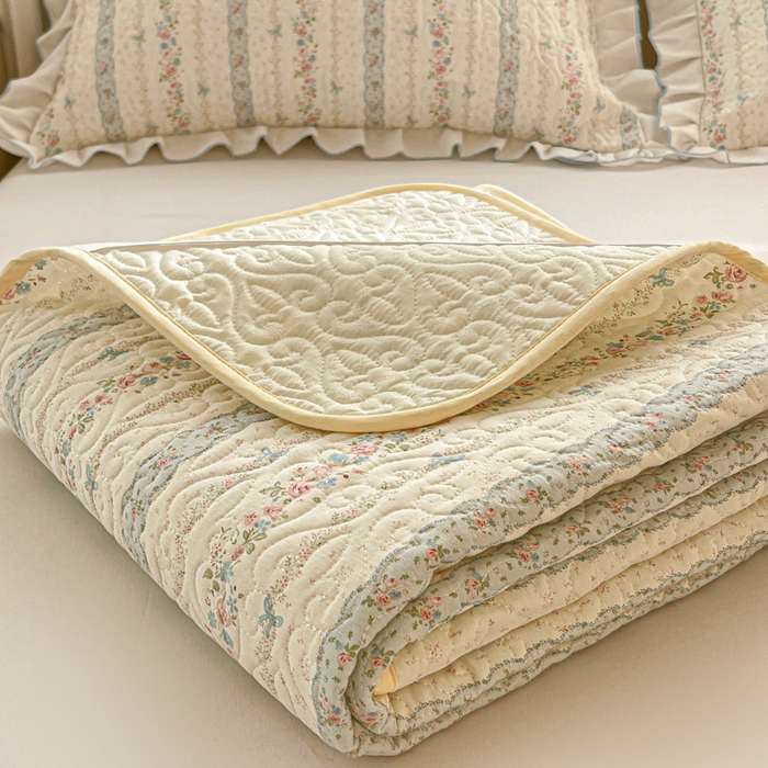 91家纺网 家纺一手货源 找家纺 羽爱家纺 2025新款舒适可定制全棉防滑床盖软席轻悠花梦