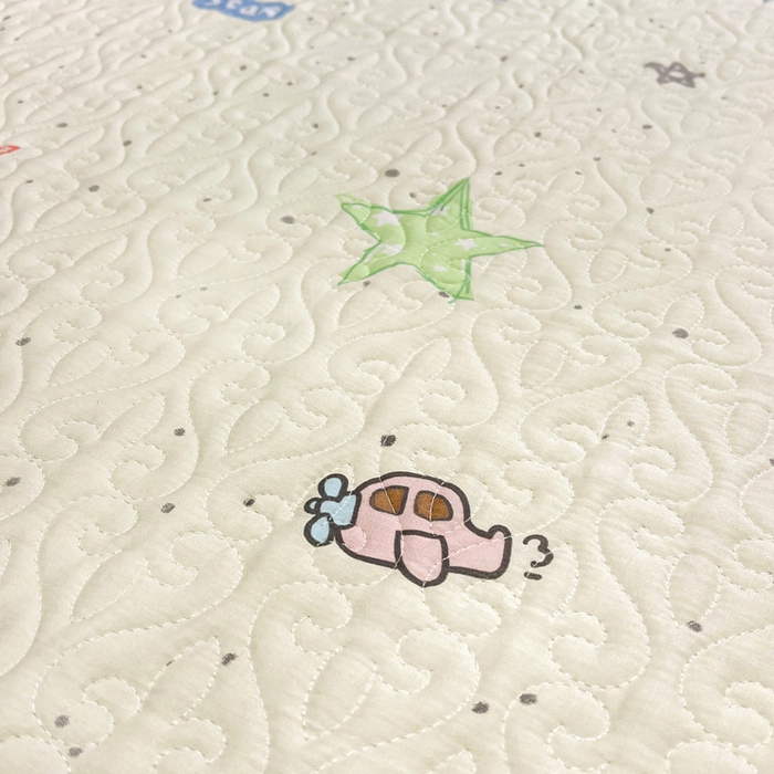 91家纺网 家纺一手货源 找家纺 羽爱家纺 2025新款舒适可定制全棉防滑床盖软席天使之星