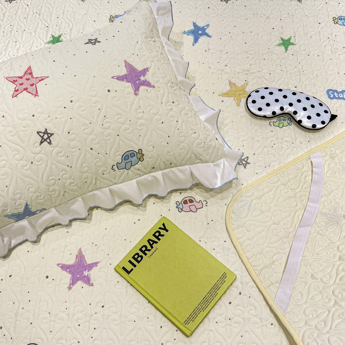 91家纺网 家纺一手货源 找家纺 羽爱家纺 2025新款舒适可定制全棉防滑床盖软席天使之星