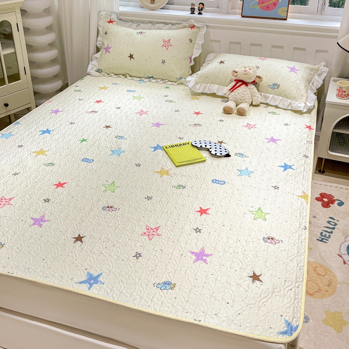 91家纺网 家纺一手货源 找家纺 羽爱家纺 2025新款舒适可定制全棉防滑床盖软席天使之星