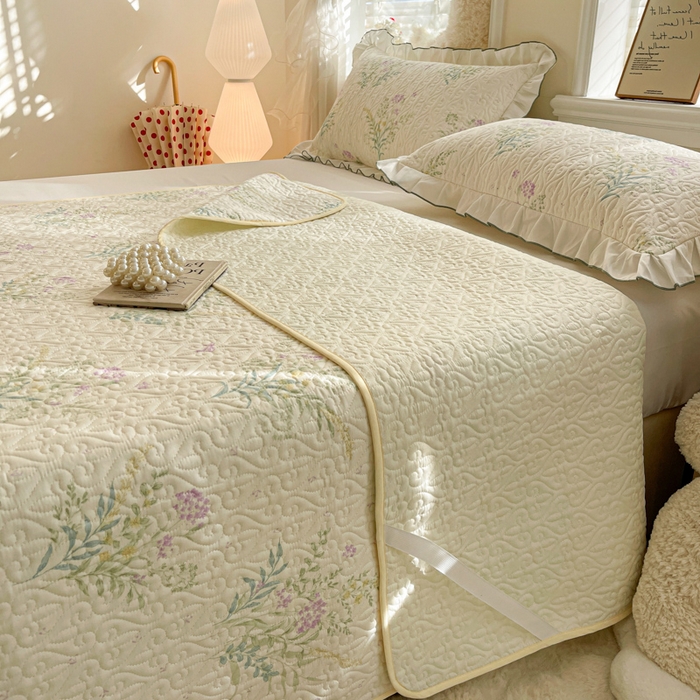 91家纺网 家纺一手货源 找家纺 羽爱家纺 2025新款舒适可定制全棉防滑床盖软席田静