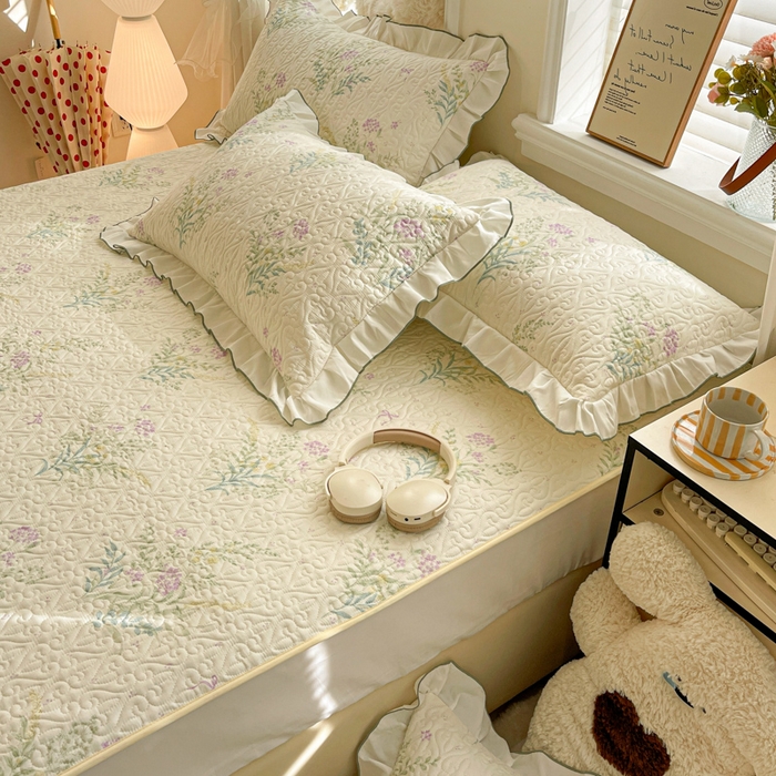 91家纺网 家纺一手货源 找家纺 羽爱家纺 2025新款舒适可定制全棉防滑床盖软席田静