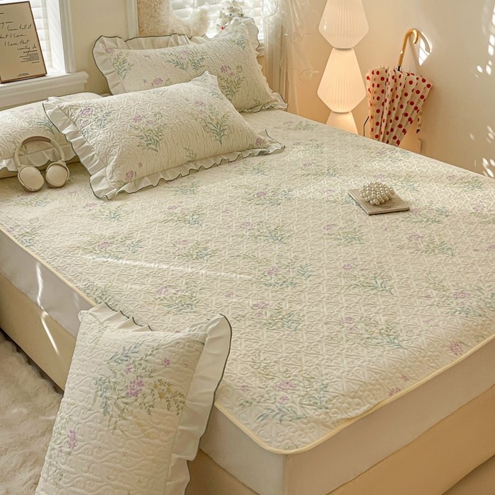 91家纺网 家纺一手货源 找家纺 羽爱家纺 2025新款舒适可定制全棉防滑床盖软席田静