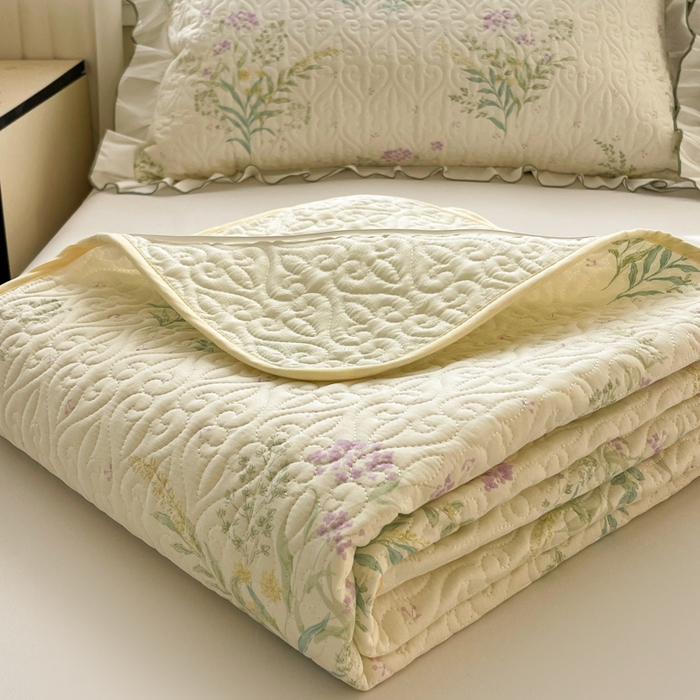 91家纺网 家纺一手货源 找家纺 羽爱家纺 2025新款舒适可定制全棉防滑床盖软席田静