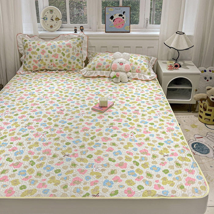 91家纺网 家纺一手货源 找家纺 羽爱家纺 2025新款舒适可定制全棉防滑床盖软席童年乐趣