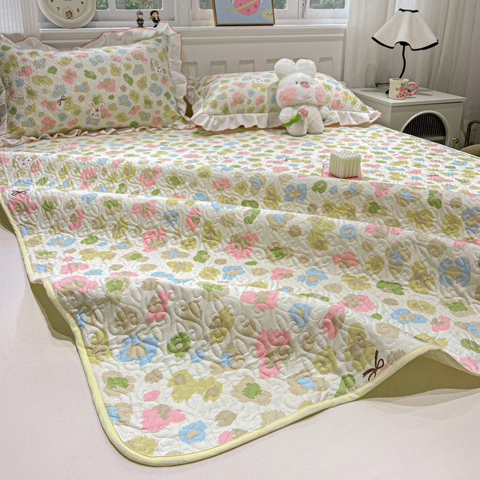 91家纺网 家纺一手货源 找家纺 羽爱家纺 2025新款舒适可定制全棉防滑床盖软席童年乐趣