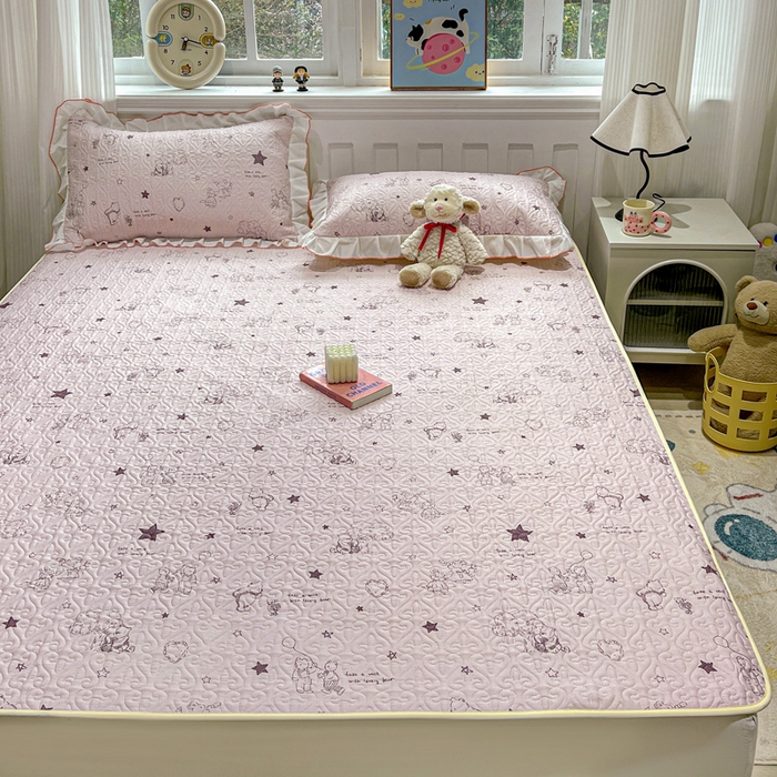 91家纺网 家纺一手货源 找家纺 羽爱家纺 2025新款舒适可定制全棉防滑床盖软席童趣乐园