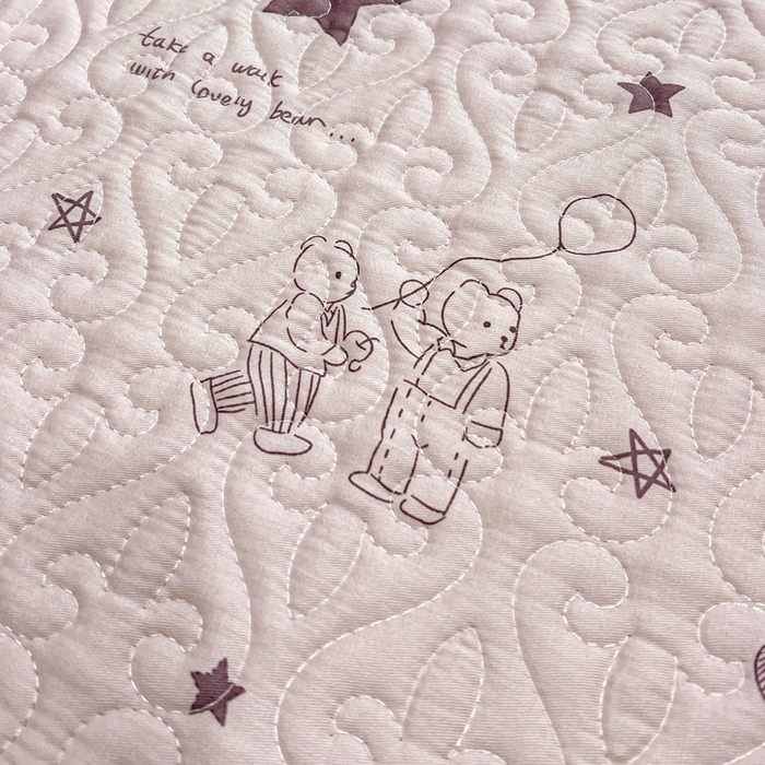 91家纺网 家纺一手货源 找家纺 羽爱家纺 2025新款舒适可定制全棉防滑床盖软席童趣乐园