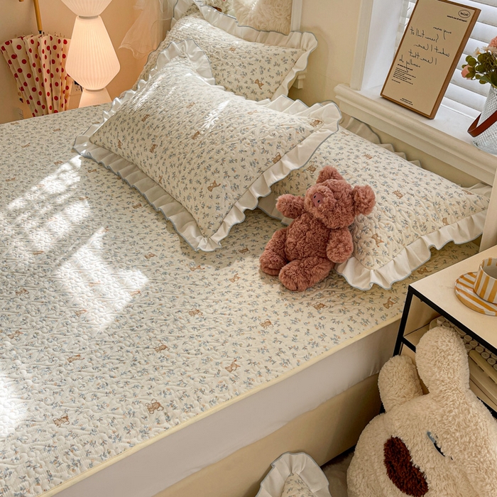 91家纺网 家纺一手货源 找家纺 羽爱家纺 2025新款舒适可定制全棉防滑床盖软席小飞象