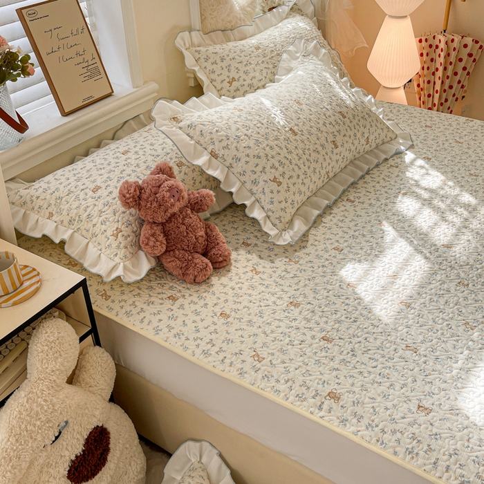 91家纺网 家纺一手货源 找家纺 羽爱家纺 2025新款舒适可定制全棉防滑床盖软席小飞象