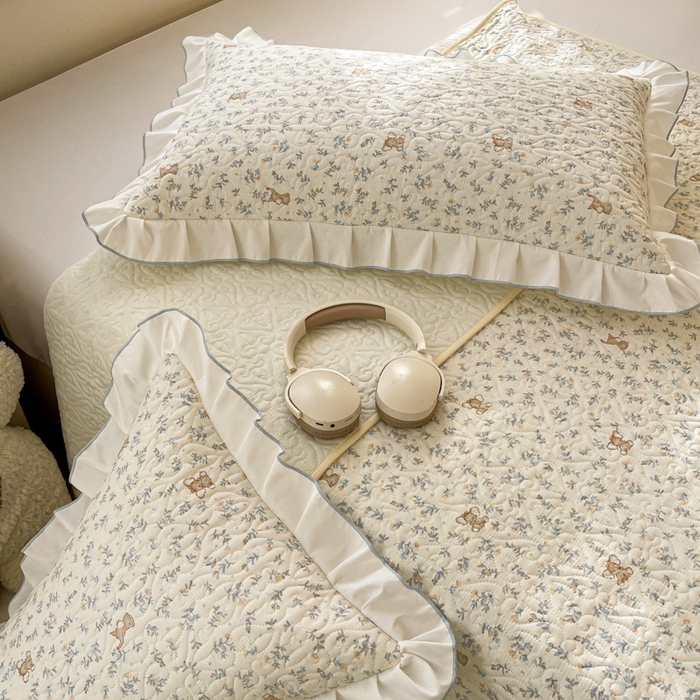 91家纺网 家纺一手货源 找家纺 羽爱家纺 2025新款舒适可定制全棉防滑床盖软席小飞象