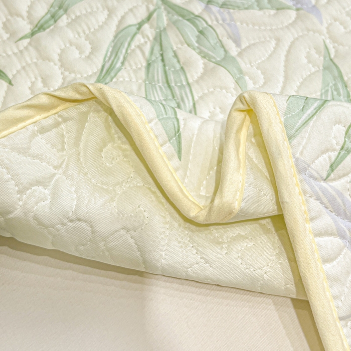 91家纺网 家纺一手货源 找家纺 羽爱家纺 2025新款舒适可定制全棉防滑床盖软席叶曲