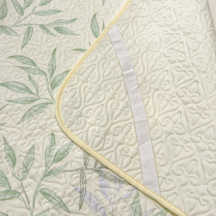 91家纺网 家纺一手货源 找家纺 羽爱家纺 2025新款舒适可定制全棉防滑床盖软席叶曲