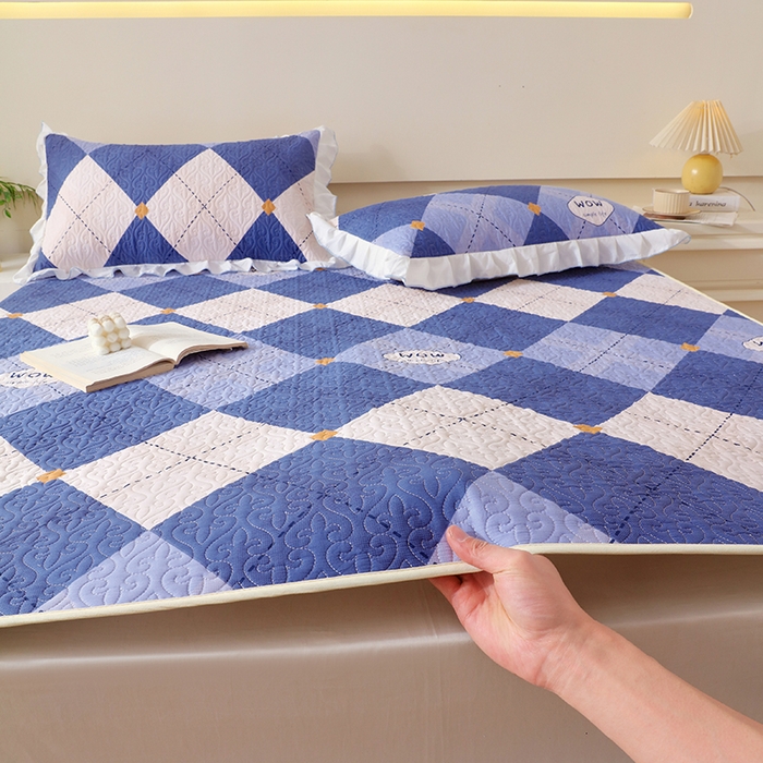 91家纺网 家纺一手货源 找家纺 羽爱家纺 2025新款舒适可定制全棉防滑床盖软席意林兰