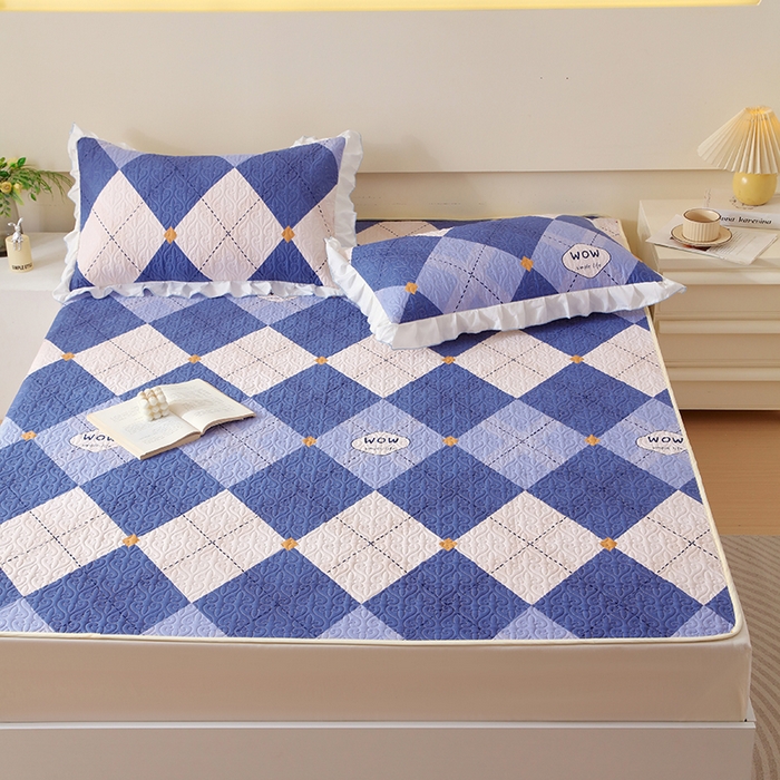 91家纺网 家纺一手货源 找家纺 羽爱家纺 2025新款舒适可定制全棉防滑床盖软席意林兰