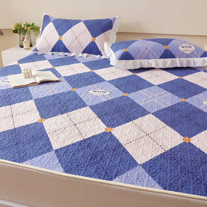 91家纺网 家纺一手货源 找家纺 羽爱家纺 2025新款舒适可定制全棉防滑床盖软席意林兰