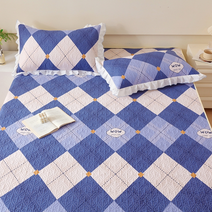 91家纺网 家纺一手货源 找家纺 羽爱家纺 2025新款舒适可定制全棉防滑床盖软席意林兰