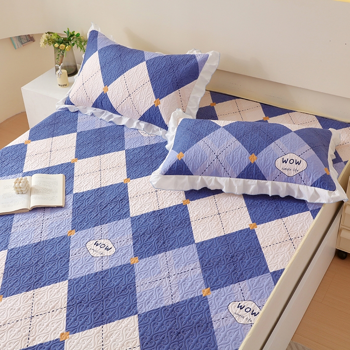 91家纺网 家纺一手货源 找家纺 羽爱家纺 2025新款舒适可定制全棉防滑床盖软席意林兰