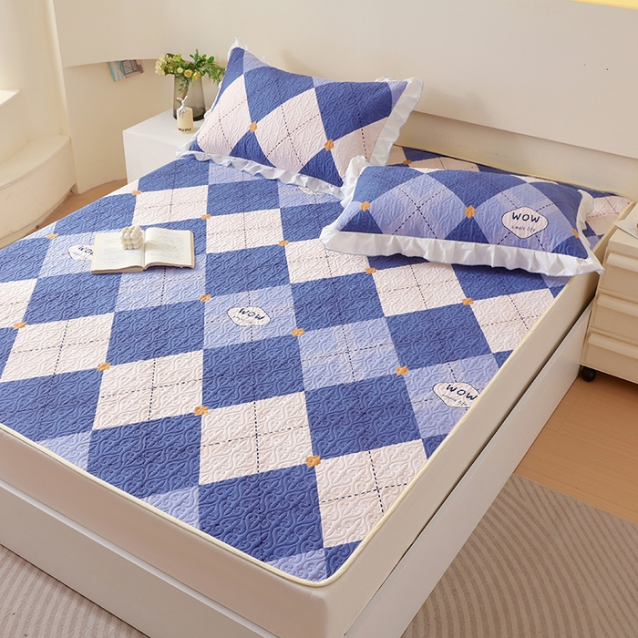 91家纺网 家纺一手货源 找家纺 羽爱家纺 2025新款舒适可定制全棉防滑床盖软席意林兰