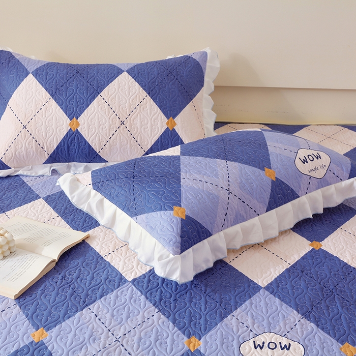 91家纺网 家纺一手货源 找家纺 羽爱家纺 2025新款舒适可定制全棉防滑床盖软席意林兰