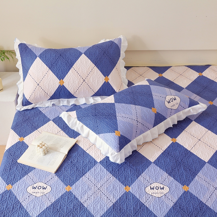 91家纺网 家纺一手货源 找家纺 羽爱家纺 2025新款舒适可定制全棉防滑床盖软席意林兰