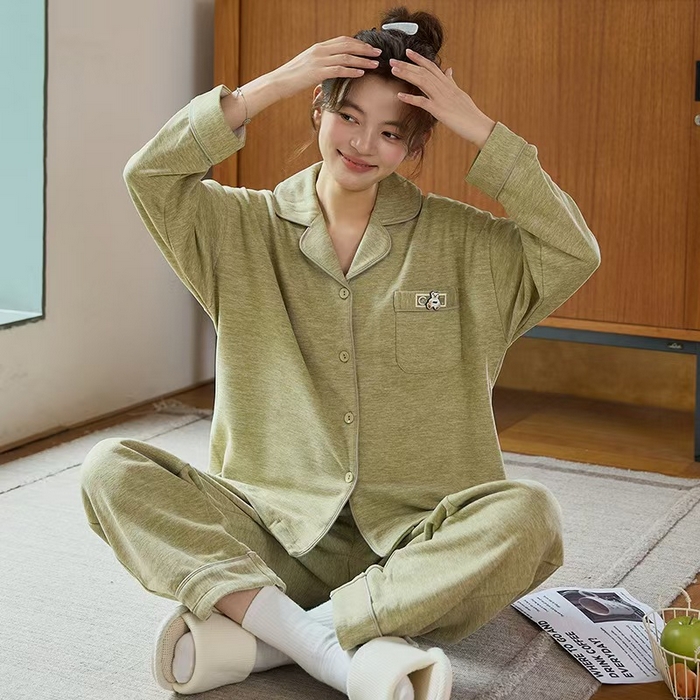 91家纺网 家纺一手货源 找家纺 （总）洛兰沙家居馆 2025新款德绒保暖长袖简约家居服套装