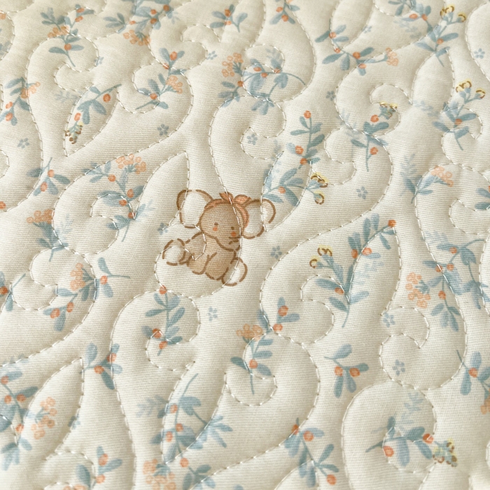 91家纺网 家纺一手货源 找家纺 羽爱家纺 2025新款全棉防滑花边床盖小飞象