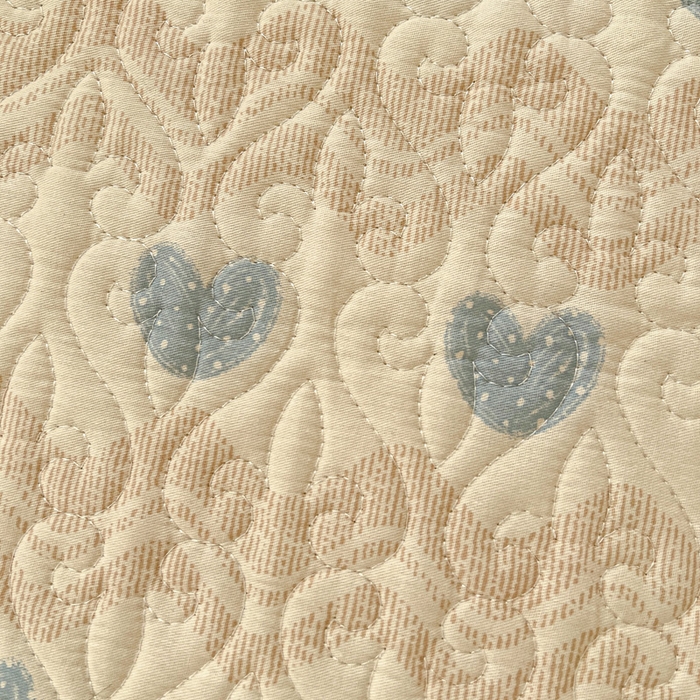 91家纺网 家纺一手货源 找家纺 羽爱家纺 2025新款全棉防滑花边床盖心动旋律